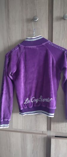 Original le coq Sportif velvet look blouse fits adult xs