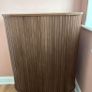 Cabinet 90 cm 3 shelves 2 tambour doors dark oak Image 6