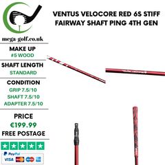 Ventus Velocore Red 6S Stiff Fairway Shaft / Ping 4th Gen