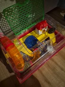 Hamster with cage and accessories