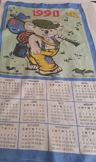 tea towel vintage 1990 Australia