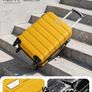 28 Inch Large Suitcase for Checked Luggage, Business Trip, ABS PC, Lightweight Hard Shell Luggage with 360 Rubber Spinner Wheels, YKK Zipper, Telescopic Handle, TSA Lock, Lemon Yellow Image 2