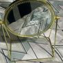 360 Rotation Metal Makeup Mirror Single Sided Vintage Vanity Mirror Golden like new Image 3