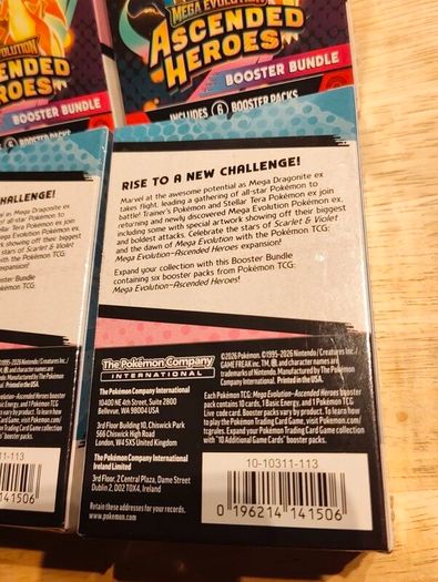 Pokemon Tcg Mega Evolution Ascended Heroes ETB and X2 booster bundle