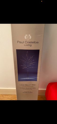 Christmas tree pre lit 1.8 m 144 warm light led lights Paul Costelloe