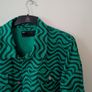 ASOS Design Green Wave Print Jacket Size Medium Image 4