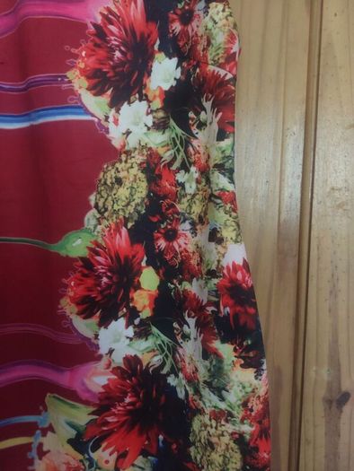 J and J red floral dress (free post)