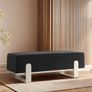 Aria Modern Velvet Bench with Gold Metal Legs Elegant Hallway 100cm Image 4
