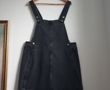 Mango Denim Pinafore Dress Size Large