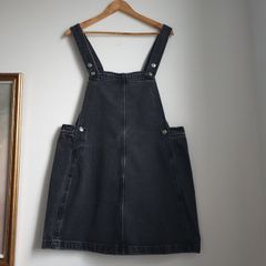 Mango Denim Pinafore Dress Size Large