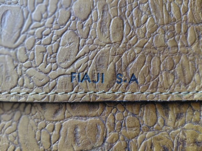 Vintage crocodile leather document bag