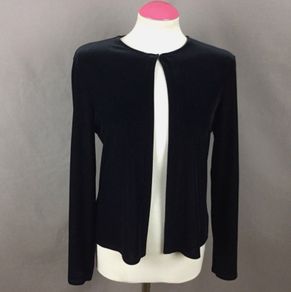 St Michael (M&S) Vintage Black Velour Evening Wear Cardigan  Size 12 includes postage