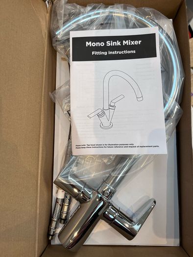 Lamona TAP1127 Nevola Polished Chrome Swan Neck Mixer Tap