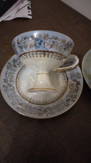 Vintage set of teacup and saucers