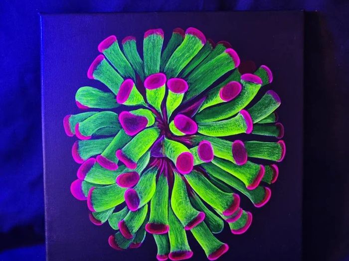 UV Blacklight Coral Reef Wall Art Painting