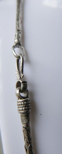 Vintage heavy 925 Sterling Silver 5mm round Byzantine Chain Necklace length 20" - 39g