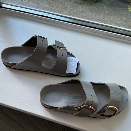 Birkenstock big buckle Grey