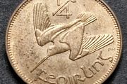 Beautiful Ireland 1946 Farthing 1/4 d coin