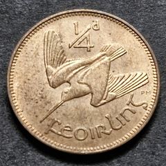Beautiful Ireland 1946 Farthing 1/4 d coin