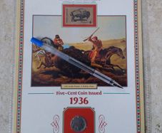 U.S.A. Mint Stamps : Buffalo Nickel : Stamp And Coin Panel , " Congress Protects The Buffalo "