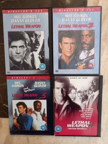 Lethal Weapon 1-4 Collection Dvd Mel Gibson Danny Glover Cop Movies
