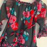 Pumkin Patch Floral Chiffon Tiered Toddler Dress Image 5