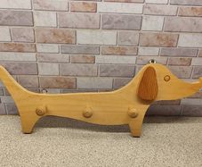 Vintage Wooden Dachshund / Sausage Dog Wall Coat Hooks