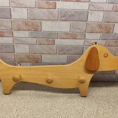 Vintage Wooden Dachshund / Sausage Dog Wall Coat Hooks