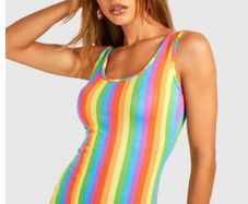Brand New Boohoo Stripe Maxi Dress - Size - U.K.16 - Smaller Fit More A Size - U.K.12 - U.K.14 - RRP - 36.00