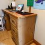 Writing Desk with Drawers and Mirror Image 5