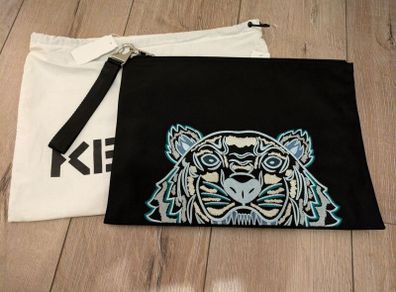 KENZO Canvas Kampus Tiger  Pouch