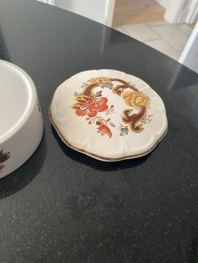 Masons brown velvet  trinket dish
