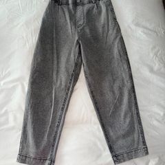 Japanese Wide Leg Jeans in Grey Wash - women's size medium