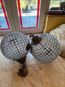 Chandeliers (2) large pieces  3 light -heavy