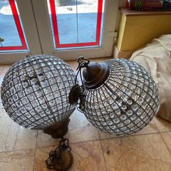 Chandeliers (2) large pieces  3 light -heavy