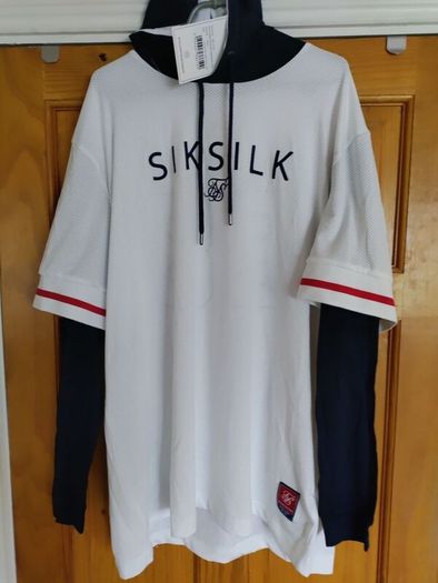 SikSilk Retro Baseball hoodie L New