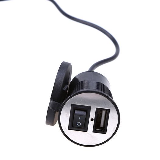 Motorcycle, Scooter, Car, Boat USB Charger with switch. Water and Dust proo