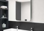 LED Bathroom Mirror Cabinet Concrete Grey 60x11x80 cm