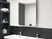 LED Bathroom Mirror Cabinet Concrete Grey 60x11x80 cm