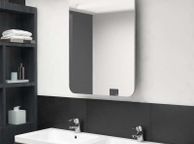 main image for ad LED Bathroom Mirror Cabinet Concrete Grey 60x11x80 cm
