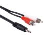 3.5mm 1.5m Stereo Jack to 2 Twin RCA Phono Male Cable TV PC Aux Audio Red White - FHT01RCA Image 2