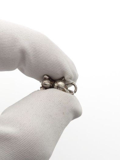 Vintage Cat Silver Charm