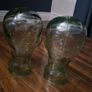 2 x Green Glass Head decorative display Image 5