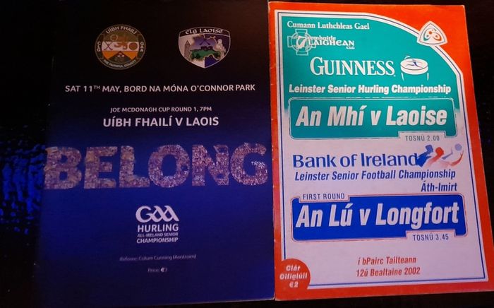 GAA various Laois club and intercounty hurling and football programmes.