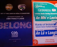 GAA various Laois club and intercounty hurling and football programmes.