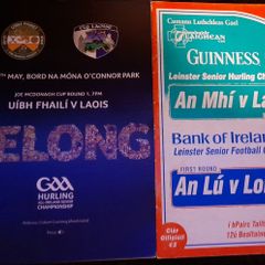 GAA various Laois club and intercounty hurling and football programmes.