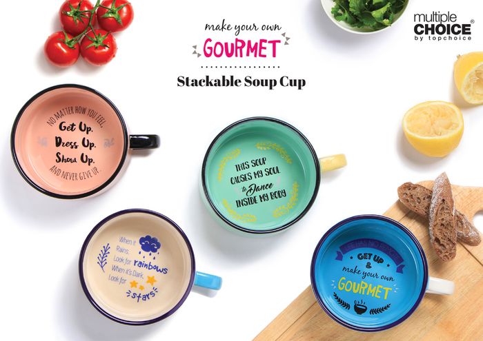 Retro Blue Soup Mug Stonamel 360ml