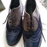 navy and grey brogues Image 3