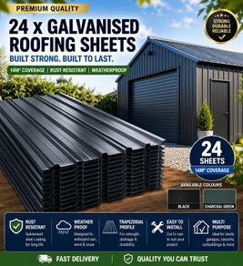 24 x Metal Roofing Sheets for Shed 7m2 Corrugated Roof Panels