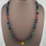 Antique African Style MultiColor Glass Beads Necklace Image 8
